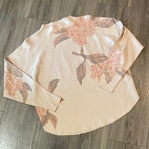 Sioni beige Floral Dolman Sleeve Sweater